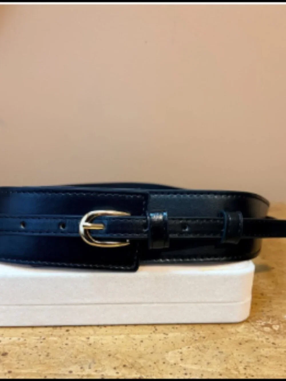 Women’s Wide Waist Belt with Slim Buckle Strap – Black, Brown or Coffee